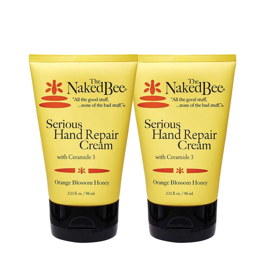 The Naked Bee Orange Blossom Honey Ceramide 3 2-Pack pack-shot shows nourishing hand repair.