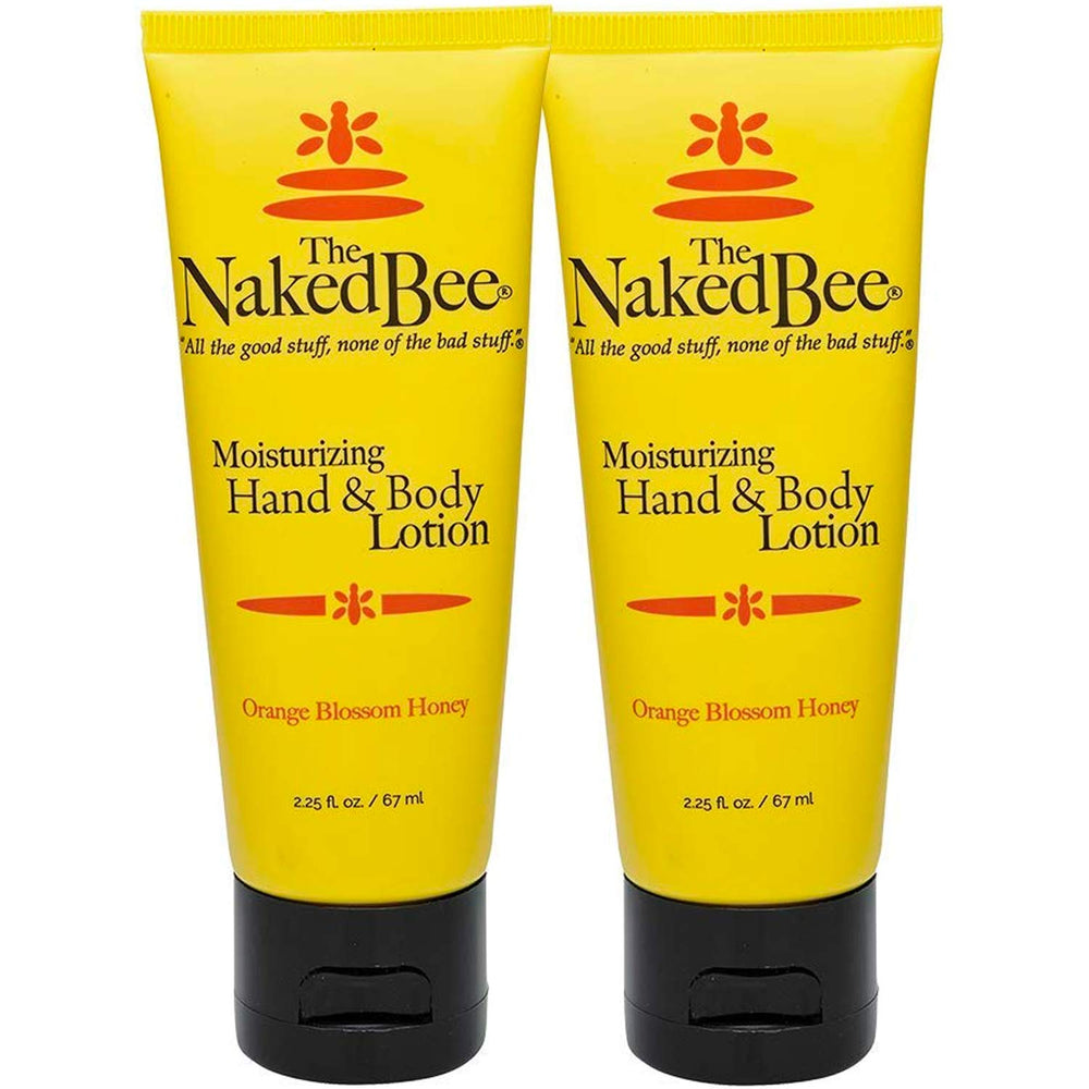 The Naked Bee orange blossom honey hand lotion bottle front for daily hydrating care.
