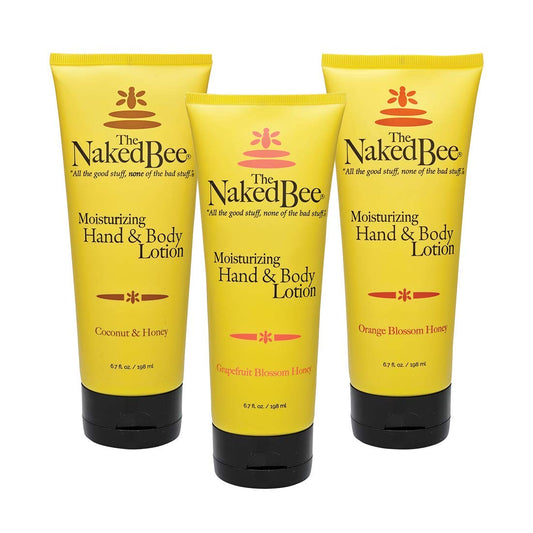 The Naked Bee Orange Blossom Honey hand lotion tube for soft, hydrated skin