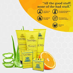 The Naked Bee orange blossom vitamin C moisturizer SPF 30 UV-filter illustration for daytime protection