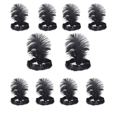 The Only One vintage feather headband complements elegant costumes and stage performances.