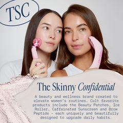 Brand story image featuring The Skinny Confidential founder and no fluff beauty ethos.