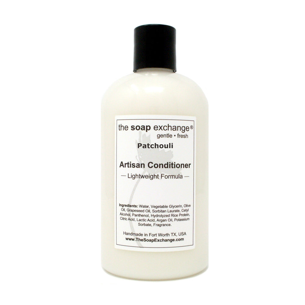 The Soap Exchange hair conditioner application for smooth, moisturized hair.