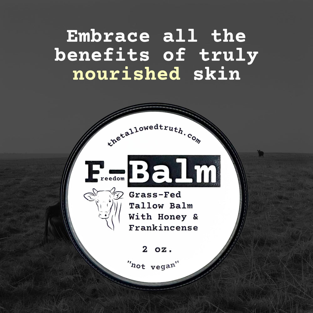 Made in Canada: The Tallowed Truth F-Balm packaging and label.