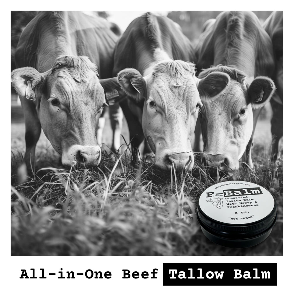 Close-up of The Tallowed Truth F-Balm Tallow texture for smooth absorption