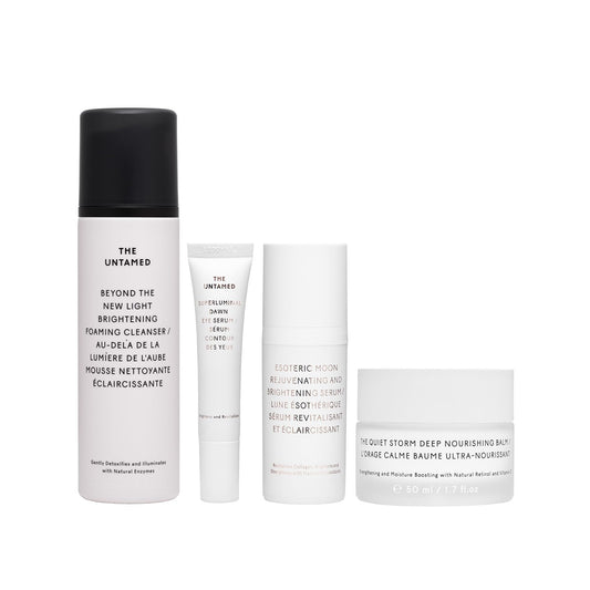The Untamed Daily Kit cleanser bottle close-up for a refreshing morning cleanse.