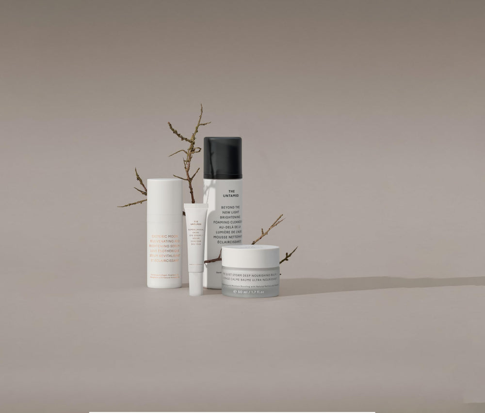 Close-up of The Untamed pomegranate detail for moisture retention and glow.