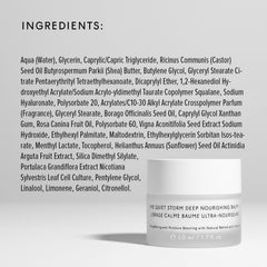 The Untamed balm with shea butter strengthens the skin barrier.