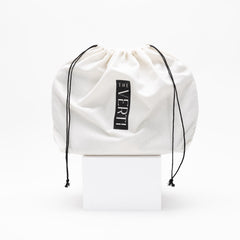 THE VERTI vanity-ready vertical bag displays items at a glance