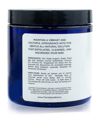The Yellow Bird natural oils nourish skin after exfoliation.
