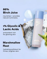 Then I Met You Birch Milk Toner ingredients birch juice for hydration.
