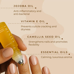 Theniya cuticle oil sandalwood fragrance for a calming ritual.