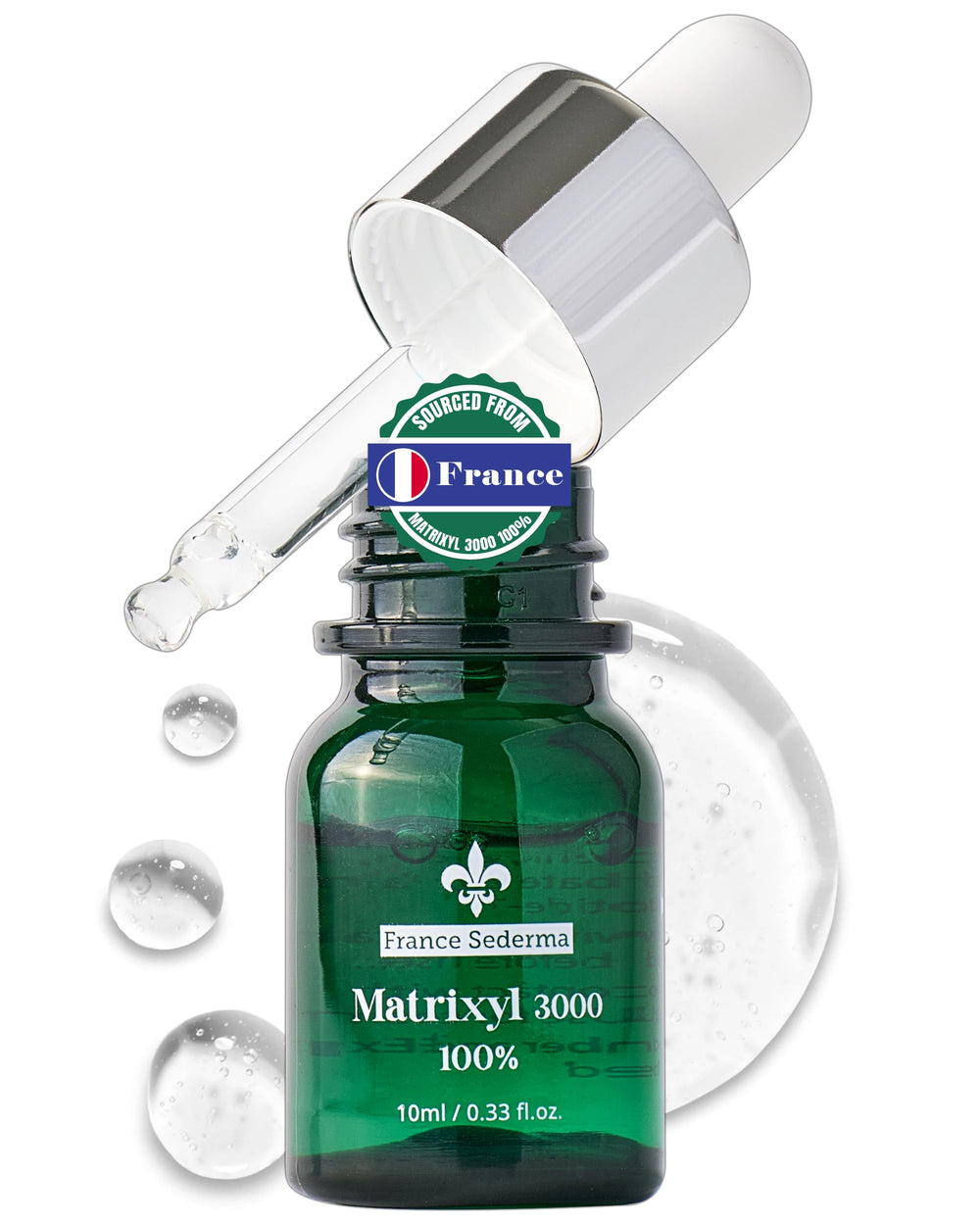 ThePURI Matrixyl 3000 serum bottle close-up for firmer, smoother skin.
