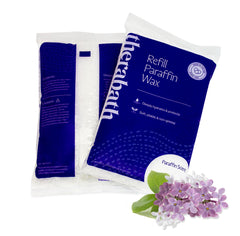Therabath paraffin wax refill bottle for convenient at-home warmth and skin softening.