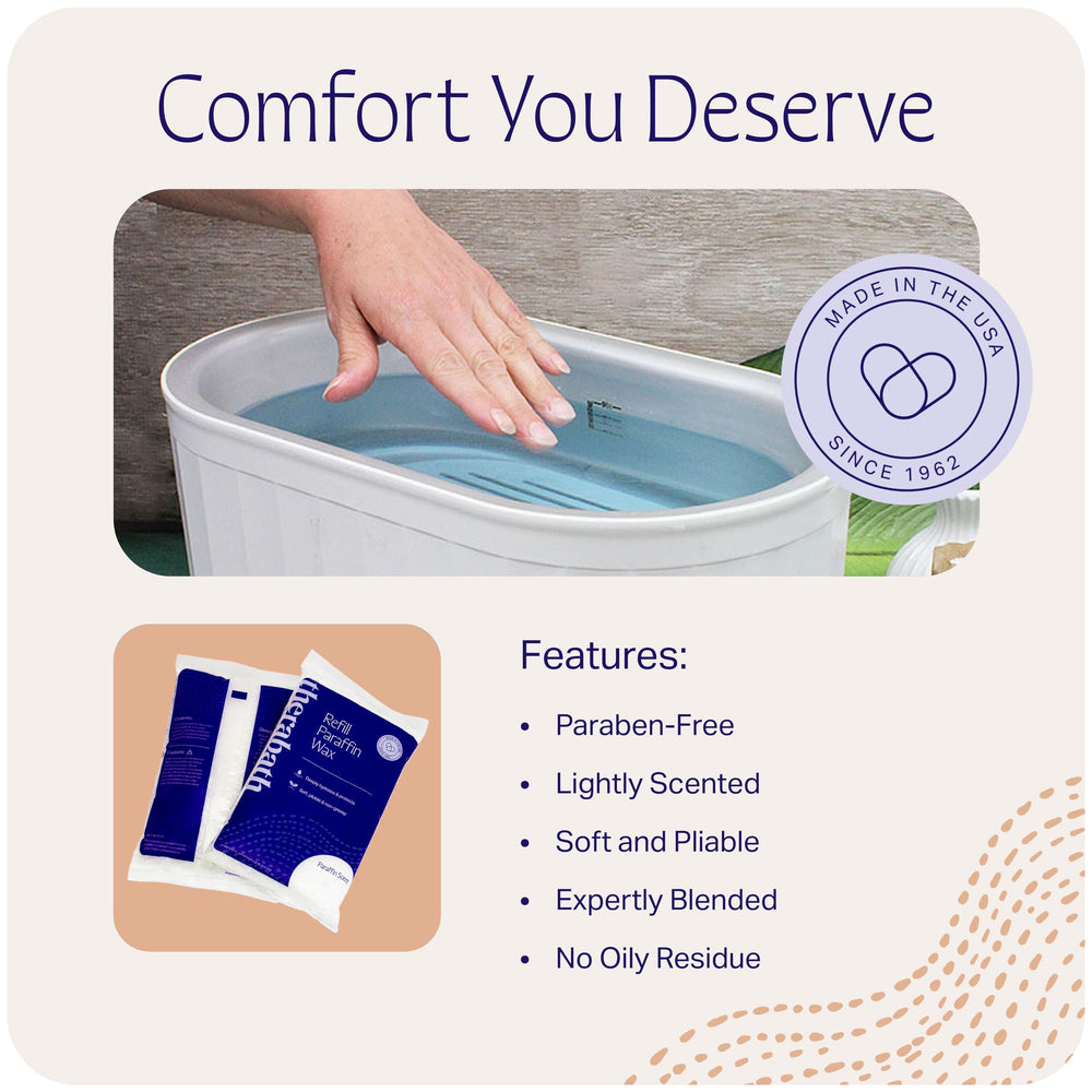 Therabath soft pliable wax close-up showing smooth texture for easy application