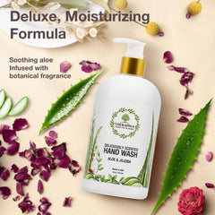 THERAPINA bottle with lather shows creamy wash leaving skin soft