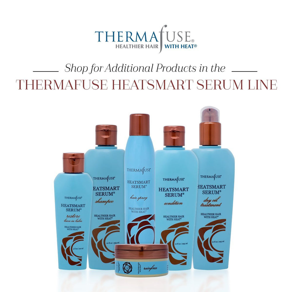 Thermafuse HeatSmart Serum Shampoo leaves hair silky and shiny.