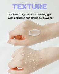 Bamboo powder particles visible in THESAEM gel for subtle polish during exfoliation.