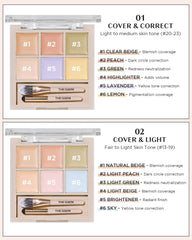 THESAEM Cover Perfection Concealer Palette blemish coverage test swatch.