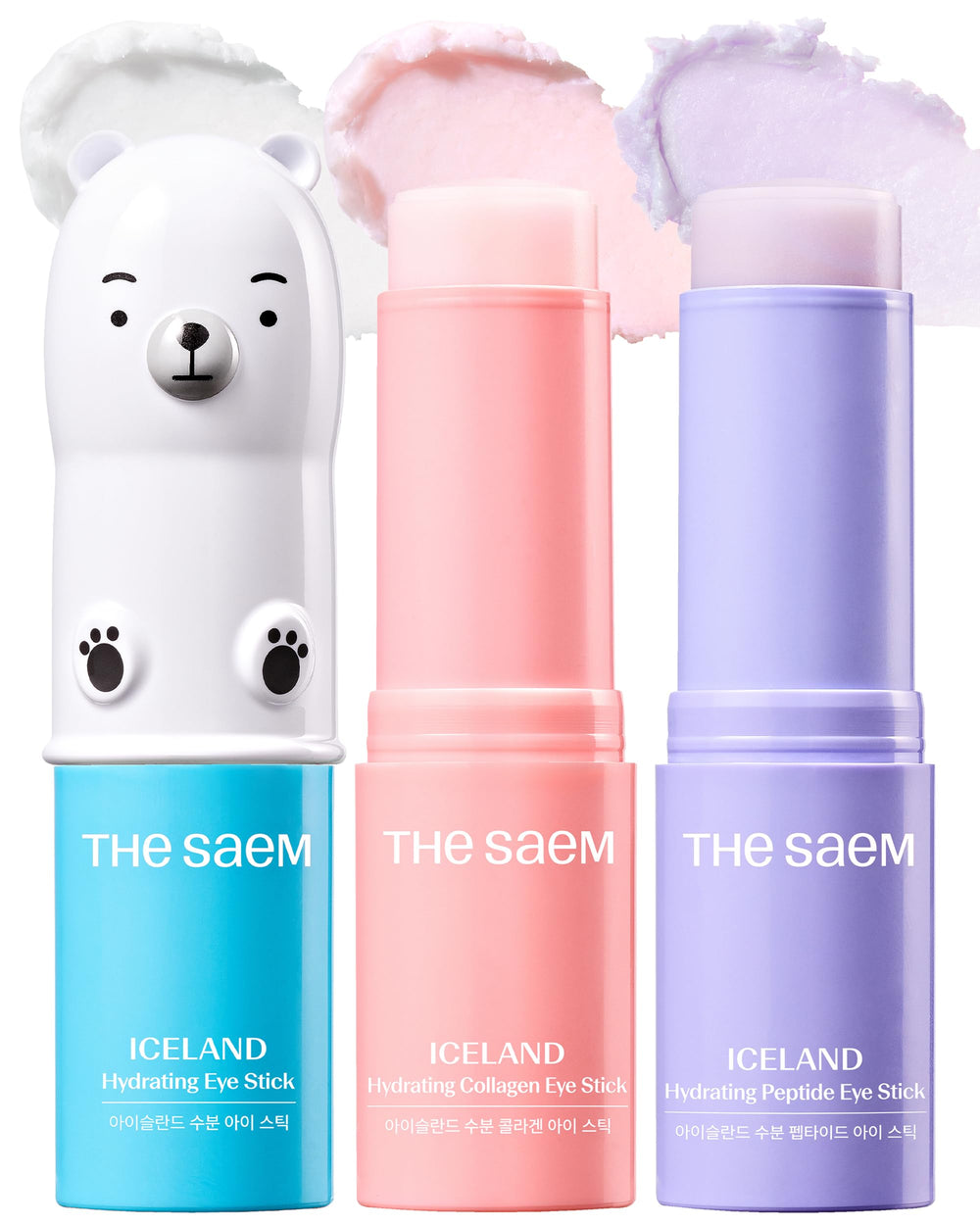 THESAEM Iceland Eye Stick Bundle collagen close-up for under-eye elasticity and smoothness