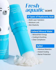 THESAEM Iceland Eye Stick Bundle glacial water close-up emphasizing refreshing cooling sensation