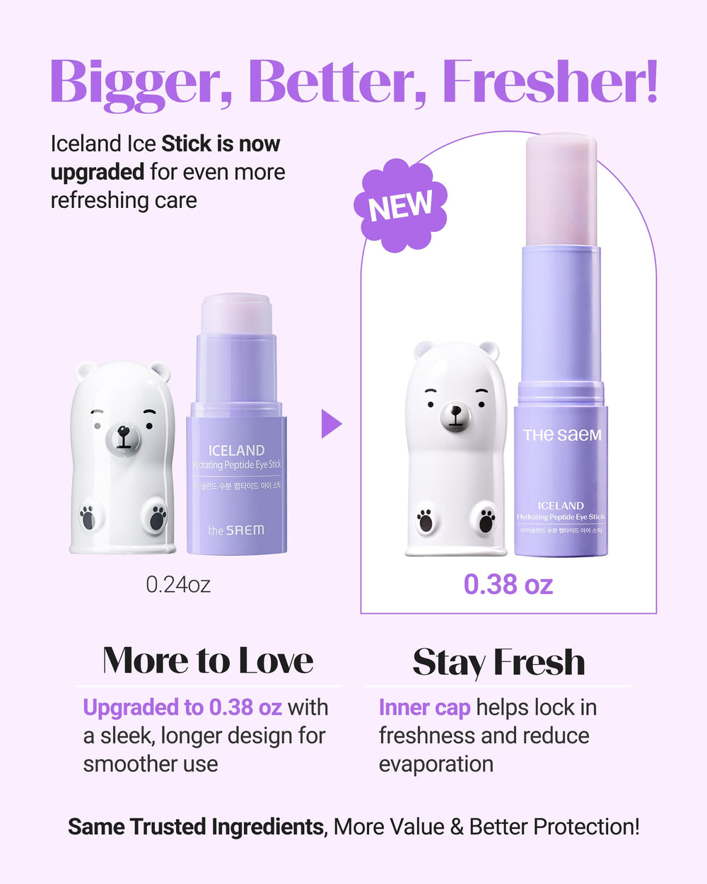 THESAEM Ice Stick roller applying cooling hydration to under-eye area