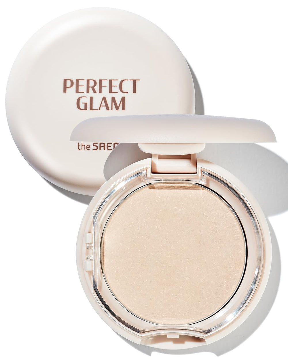 THESAEM Perfect Glam Glow Pact pearls deliver soft, natural radiance for everyday glow.