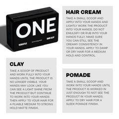 THESALONGUY ONE Hair Clay apply in hand showing customizable hold.