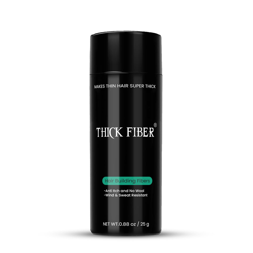 Thick Fiber bottle side view for easy on-the-go coverage.