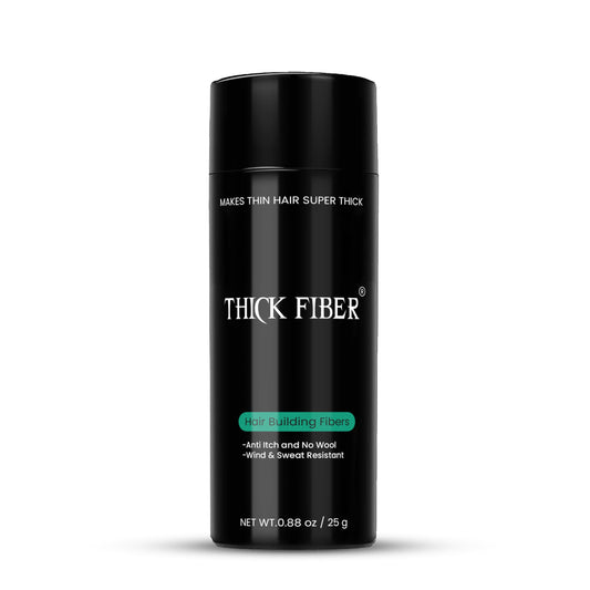 Thick Fiber bottle side view for easy on-the-go coverage.