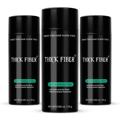 Thick Fiber dark brown 25g bottle pack-3 for fast hair coverage.