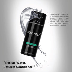 Thick Fiber natural keratin fibers blend with real hair texture.