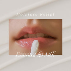 lip swatch of thim Essential Lip Milk showing moisture
