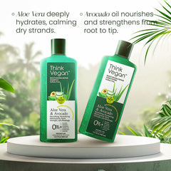 Think Vegan botanicals spotlight suggesting nourishing care from organic ingredients.