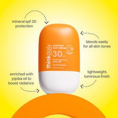 Thinkdaily SPF 30 serum pump shown for easy application