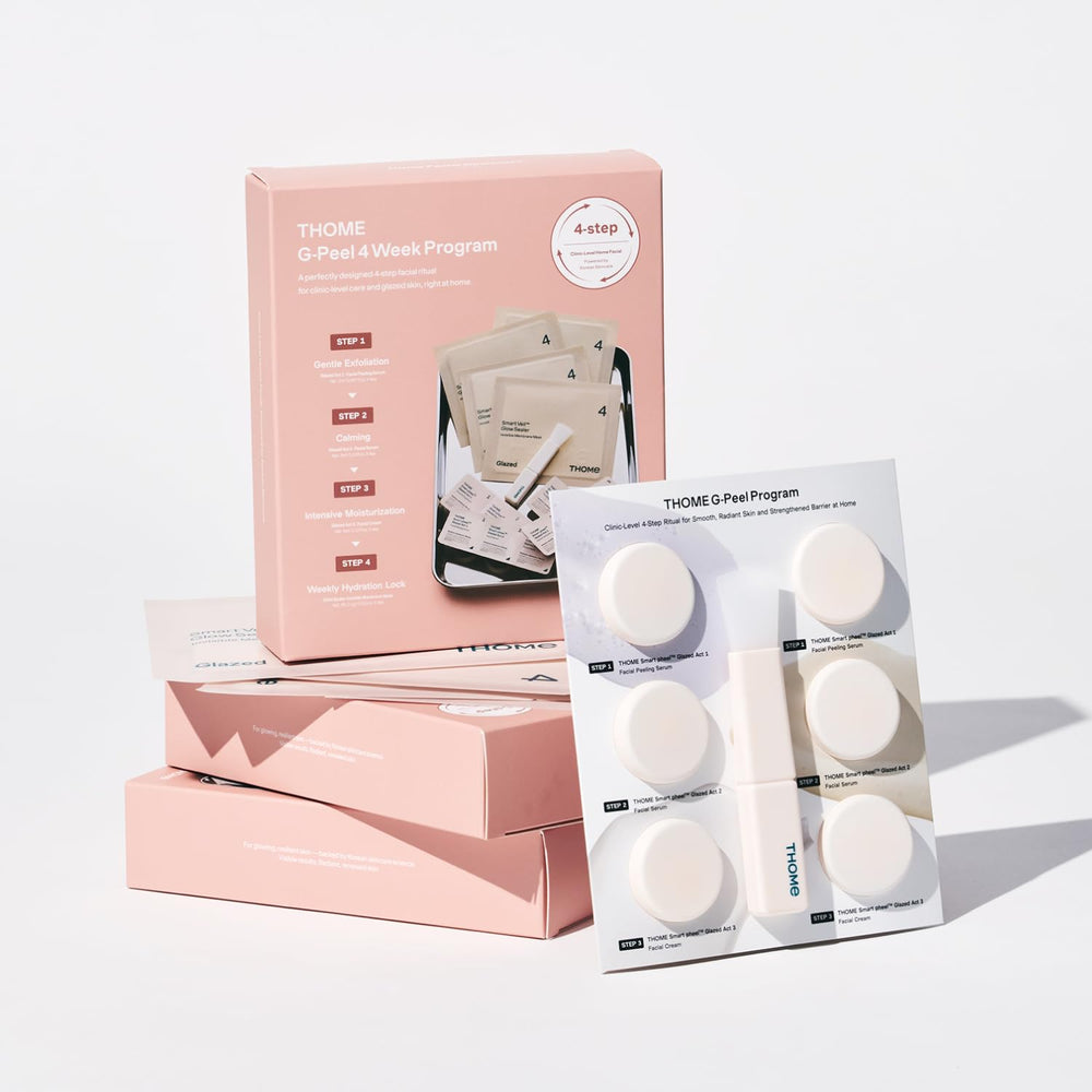 THOME G-Peel Week 4 application promoting firmer, radiant skin.