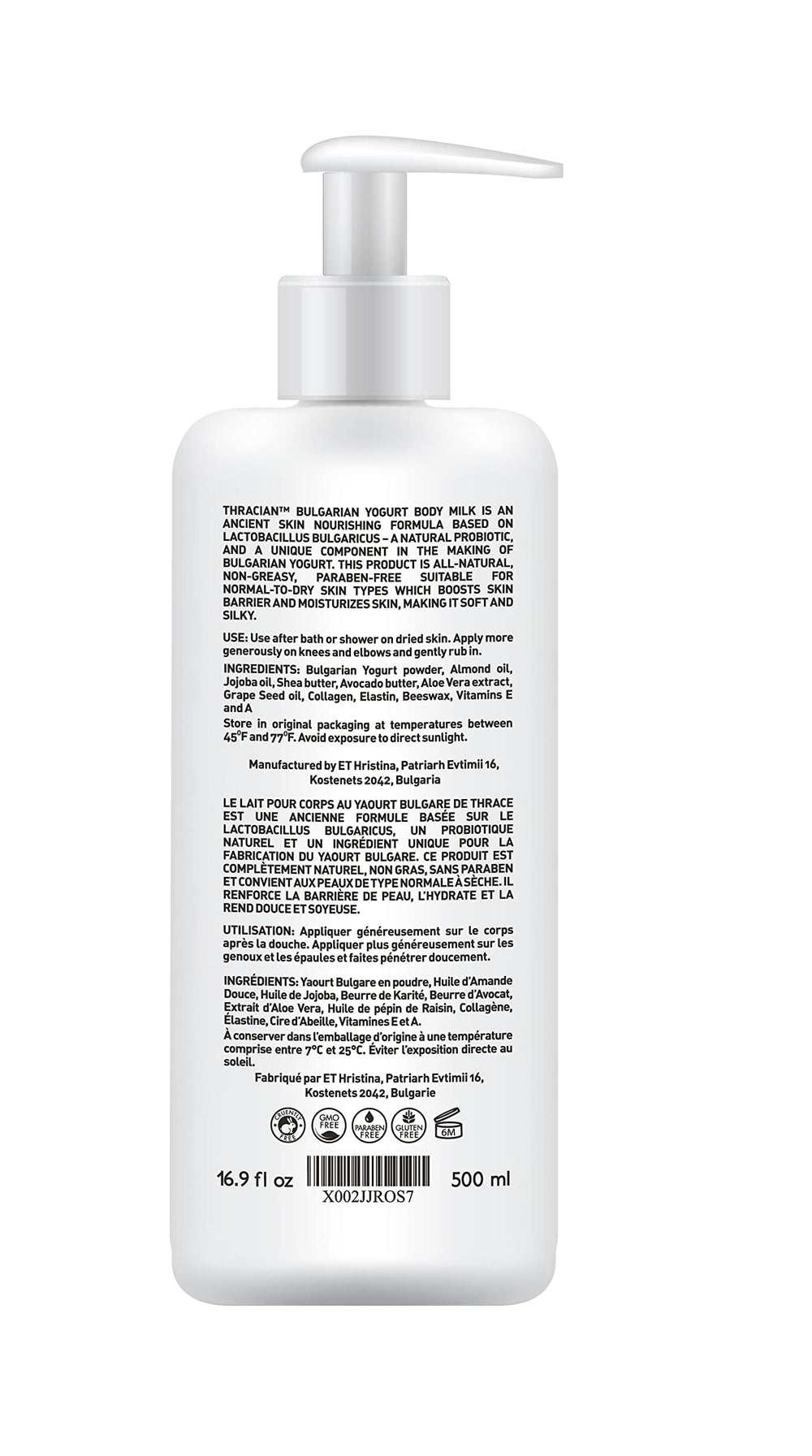 Application of Thracian yogurt body milk showing quick absorption