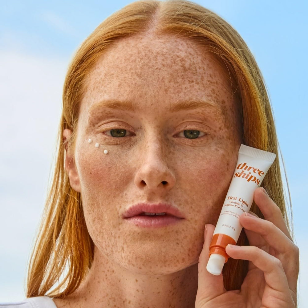 Three Ships First Light Eye Cream is vegan and cruelty-free for sensitive skin.