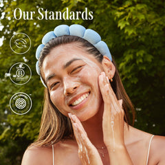 Three Ships Jelly Drops packaging sustainability note for eco-conscious skincare.