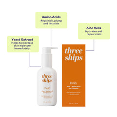 Three Ships Purify Aloe Amino Acid Gel Cleanser rinse-off action under running water