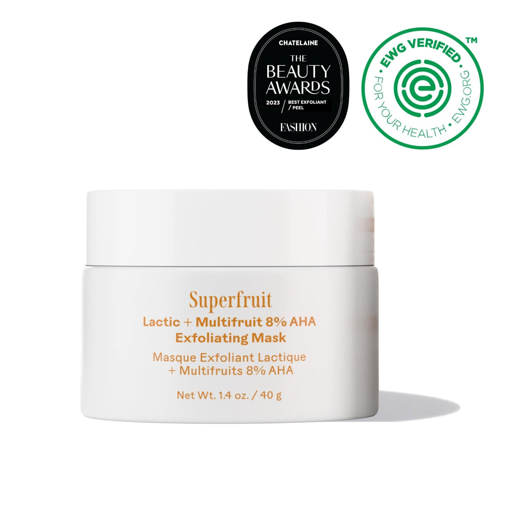 Three Ships Superfruit Lactic Multifruit Mask texture close up showing exfoliating grains