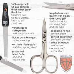 Three Swords Germany nail scissors for precise trimming.