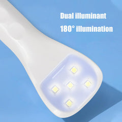 ThreeH UV LED lamp close-up highlighting 5 beads and dual-band drying capability.