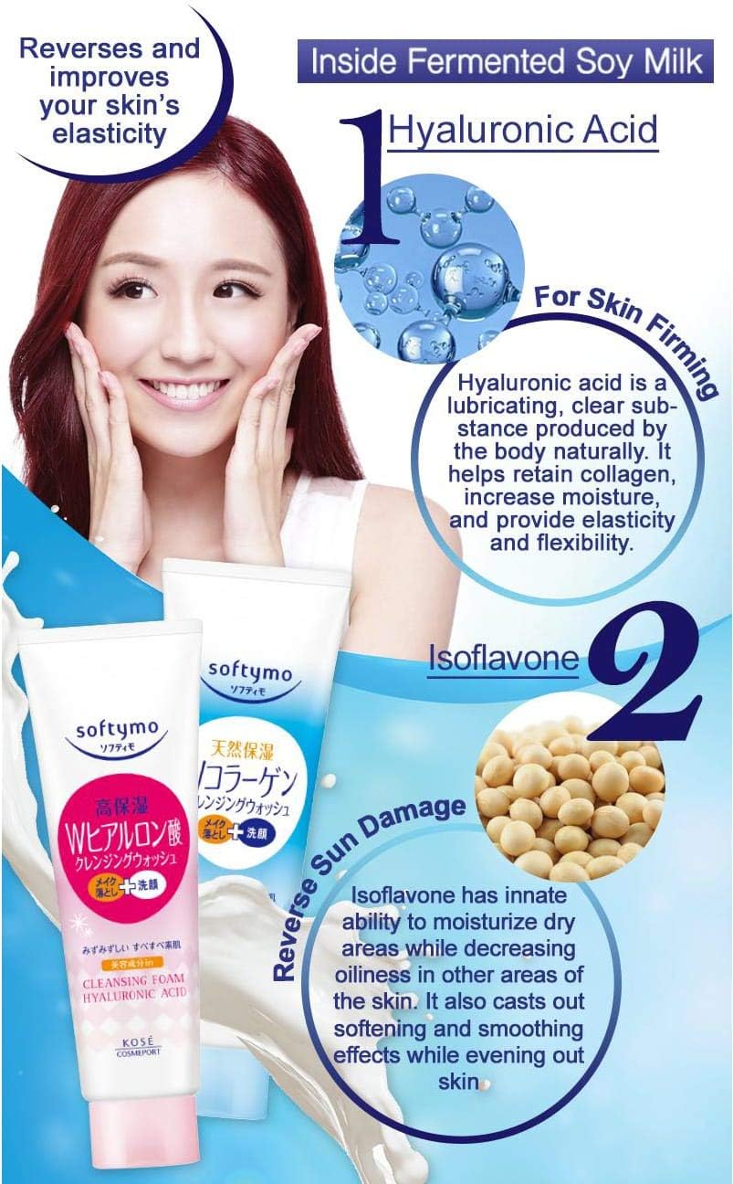 Thunder Tech KOSE Softymo cleansing wash application step demonstrates easy daily routine.