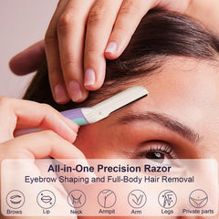 Close-up of THURLADY blades with micro-guards for skin-safe exfoliation