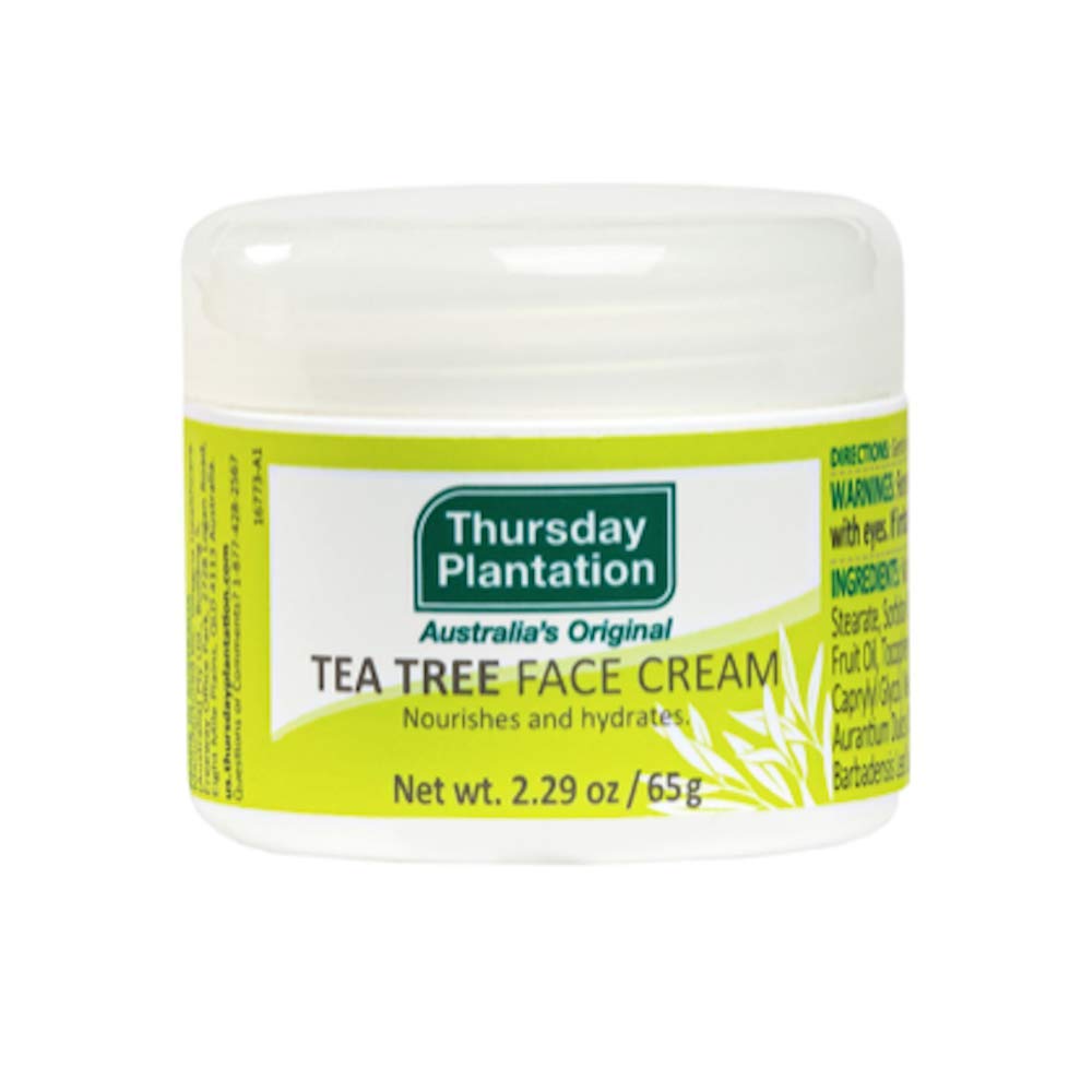 Thursday Plantation Tea Tree Face Cream bottle delivering lightweight hydration for clear skin