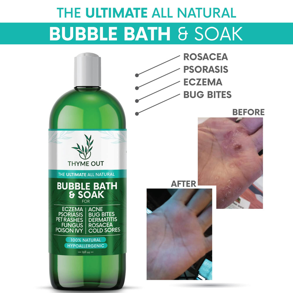 Thyme Out bubble bath with rich foam for luxurious bath time