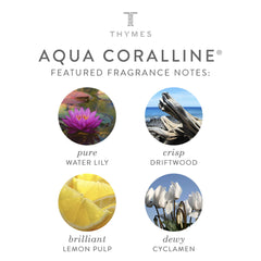 Thymes Aqua Coralline cap twist demonstrates compact travel-friendly design.