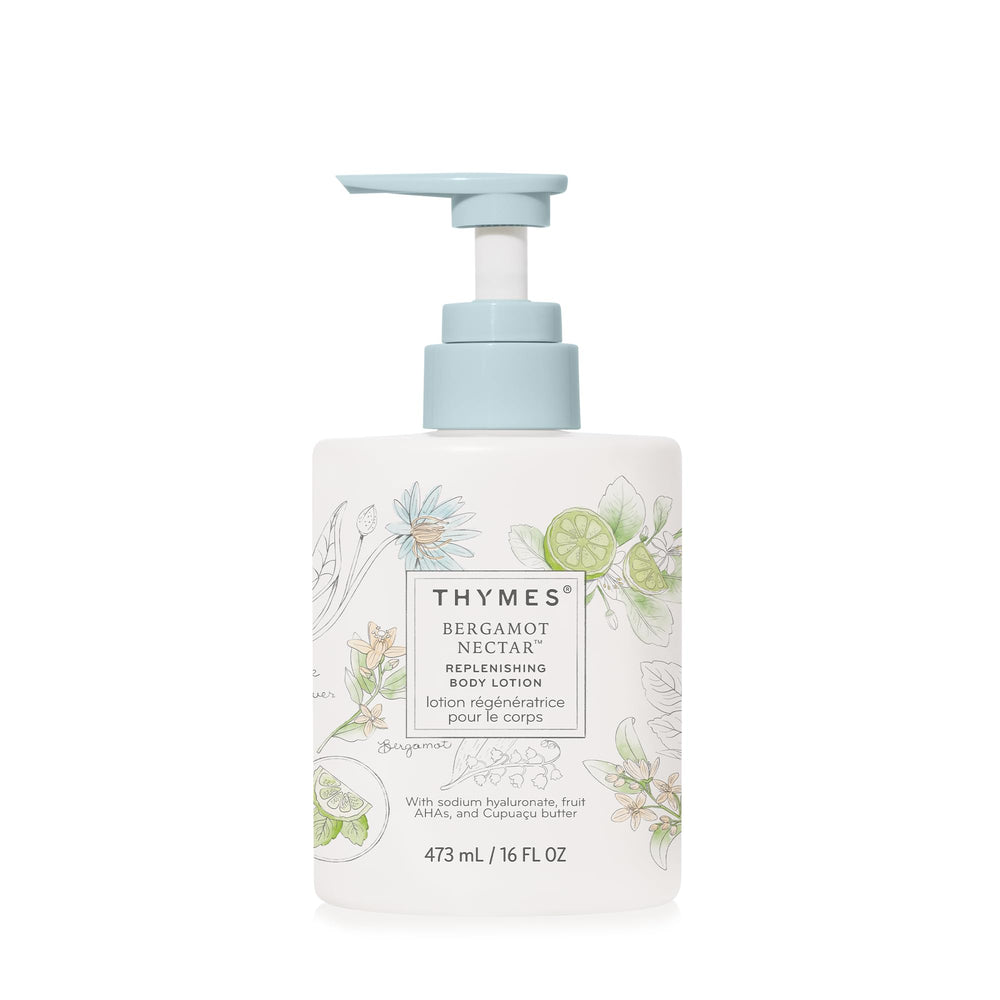 Thymes Bergamot Nectar body lotion bottle with pump for easy daily moisturization