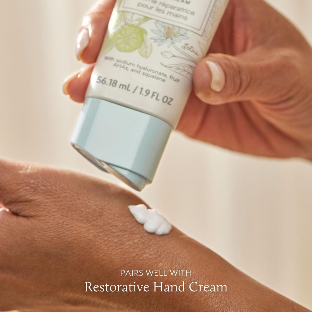 Thymes Bergamot Nectar spray on wrist demonstrates portable application.